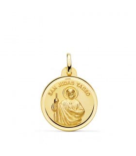 St Judas-Thaddäus Medaille 750 Gold Anhänger P8080-122