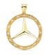 Ciondolo Stella Mercedes oro giallo 18kt Zirconi 35 mm - Gioielli uomo online