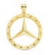 Ciondolo Stella Mercedes oro giallo 18kt Zirconi 35 mm - Gioielli uomo online