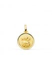 Medalla Virgen Perpetuo Socorro Oro 18K 14mm Bisel