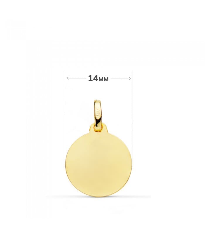 Medalla Virgen Perpetuo Socorro Oro 18K 14mm Bisel