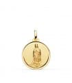 Médaille 18K Vierge Guadalupe Mexique 18mm Biseau