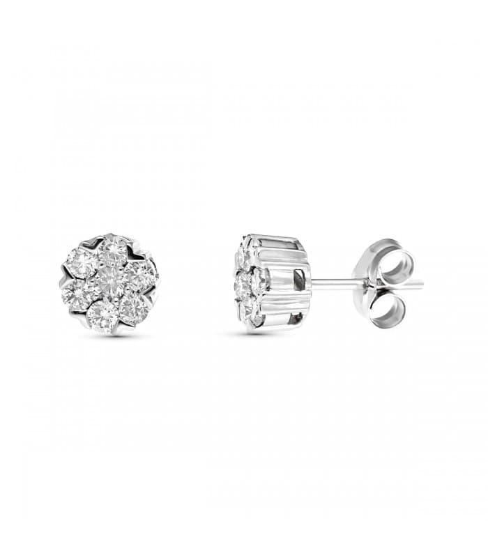 Pendientes Indira Diamantes 0.602 Qtes. OB 18K | joyería online, comprar dormilonas diamantes