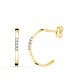 Pendientes Aros Abiertos Oro Bicolor 18K | comprar pendientes de mujer