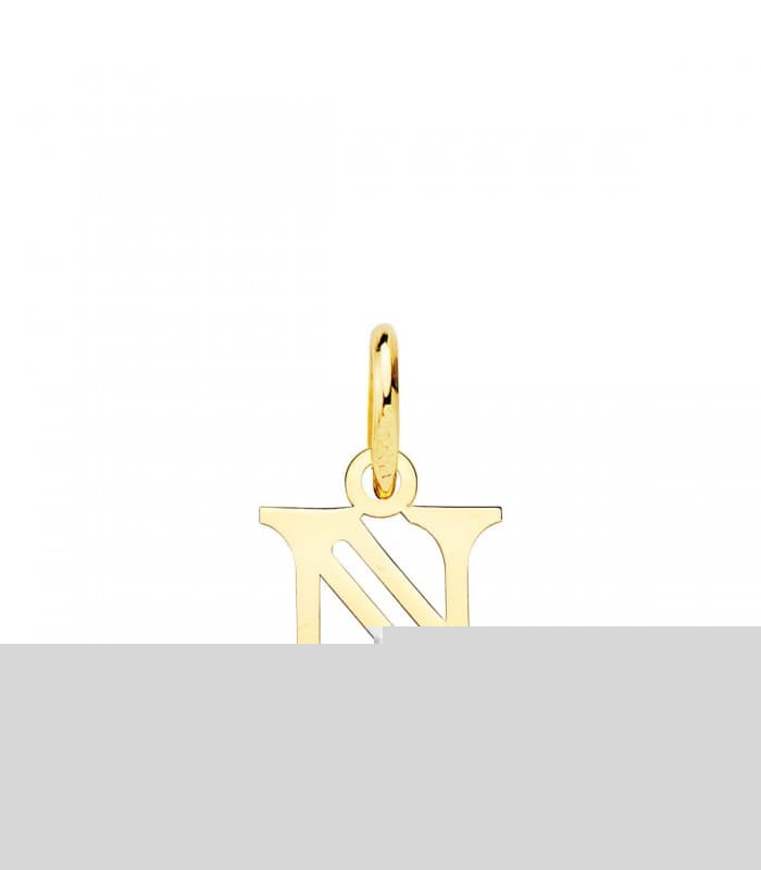 Pendentif initiale en or 18 carats N