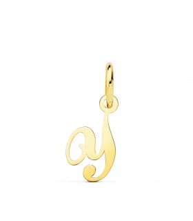 Colgante inicial oro amarillo 18k collar personalizado con la letra de tu nombre