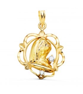 Alda Joyeros, joyería online | Medalla Cerco Virgen Niña Oro Amarillo 9K 21mm