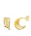 Diamant Ohrringe | 750 Gelbgold P30510