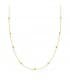 Collana da donna sottile - catenina con sfere, maglia diamantata oro 18K 45cm