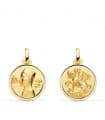 Escapulario V. Montserrat y San Jorge Oro 18K 16 mm Bisel