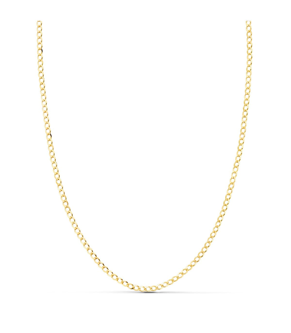 Cadena Barbada 1.5 mm Oro 18 K 60 cm | cadenilla para hombre
