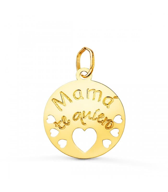 Pendentif Plaque Or 18K "Mamá te quiero"