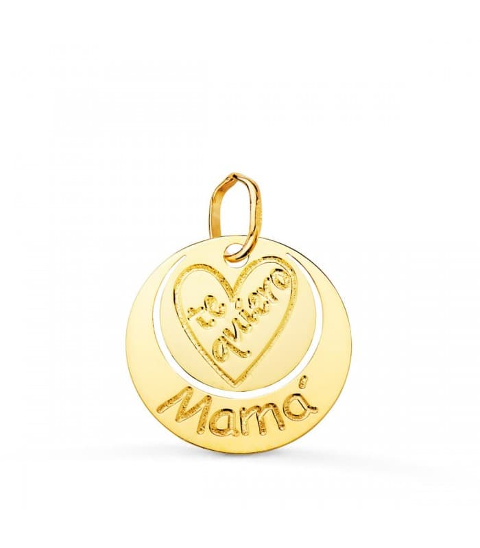 Ciondolo oro 18kt piastrina "Mamá" - Regalo mamma - Gioielli Donna