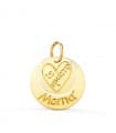 Pendentif Or 18K Plaque "mamá"