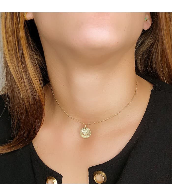 Regalos para el día de la madre - colgantes para madres - Colgante Oro 18K Chapa mamá