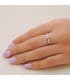 Bague femme de fiançailles. Solitaires en or blanc 18 carats 0.500 ct. Bijouterie en ligne.