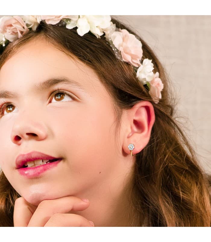 Pendientes de niña Primera Comunión Oro Conjuntos y Juegos con Sortija | Joyería online Alda Joyeros