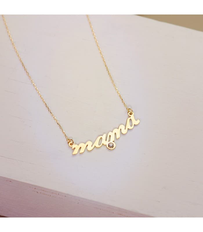 Collar con colgante mama. Gragantillas mujer de oro.