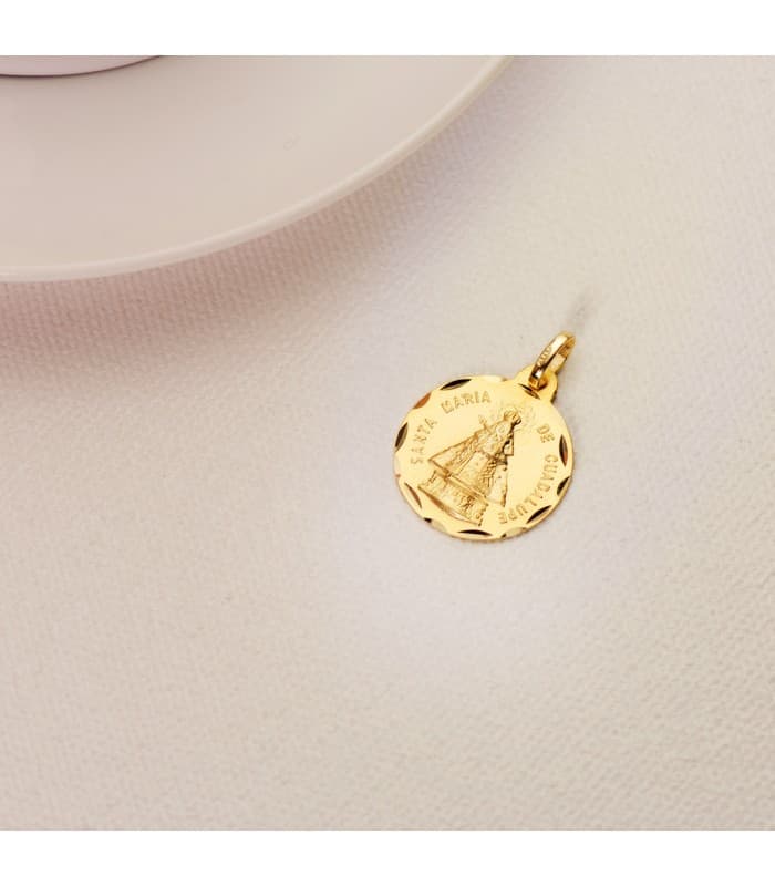 Medaglia Vergine Guadalupe Spagna 18kt 18mm intagliata