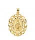 Médaille Vierge Miraculeuse Entourée Or Jaune 30 mm