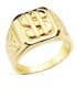 Chevalière Dollar en or jaune 18K