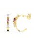 Aros Paradise Oro Amarillo 18K Marquise Amatista - pendientes de aro abierto - comprar online pendientes modernos de mujer