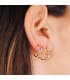 Aros Paradise Oro Amarillo 18K Marquise Amatista - pendientes de aro abierto - comprar online pendientes modernos de mujer