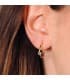 Aros Paradise Oro Amarillo 18K Curve Aguamarina | comprar pendientes de mujer, pendientes de aro online