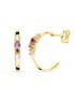Orecchini a cerchio Paradise oro giallo 18kt Ametista, gioielli donna