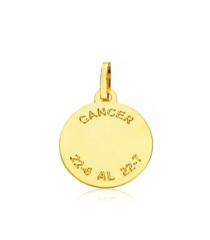 Colgante Horóscopo Cáncer espiral 18 Ktes 16mm