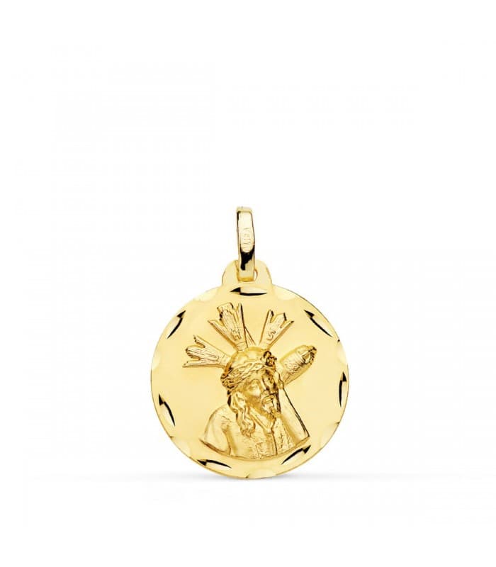 Scapulaire Vierge Macarena et Christ du Gran Poder Or 18K 18 mm
