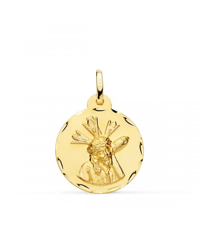 Scapulaire Vierge Macarena et Christ du Gran Poder Or 18K 20 mm