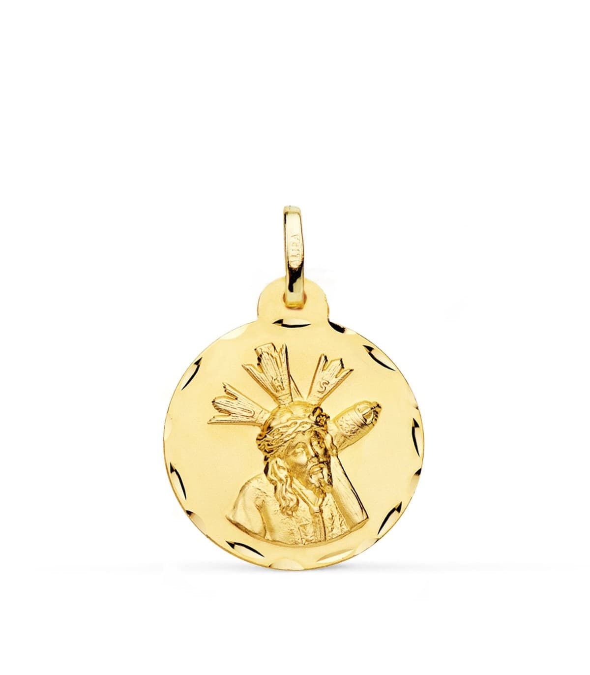Escapulario Virgen Macarena y Cristo del Gran Poder 18k 20mm