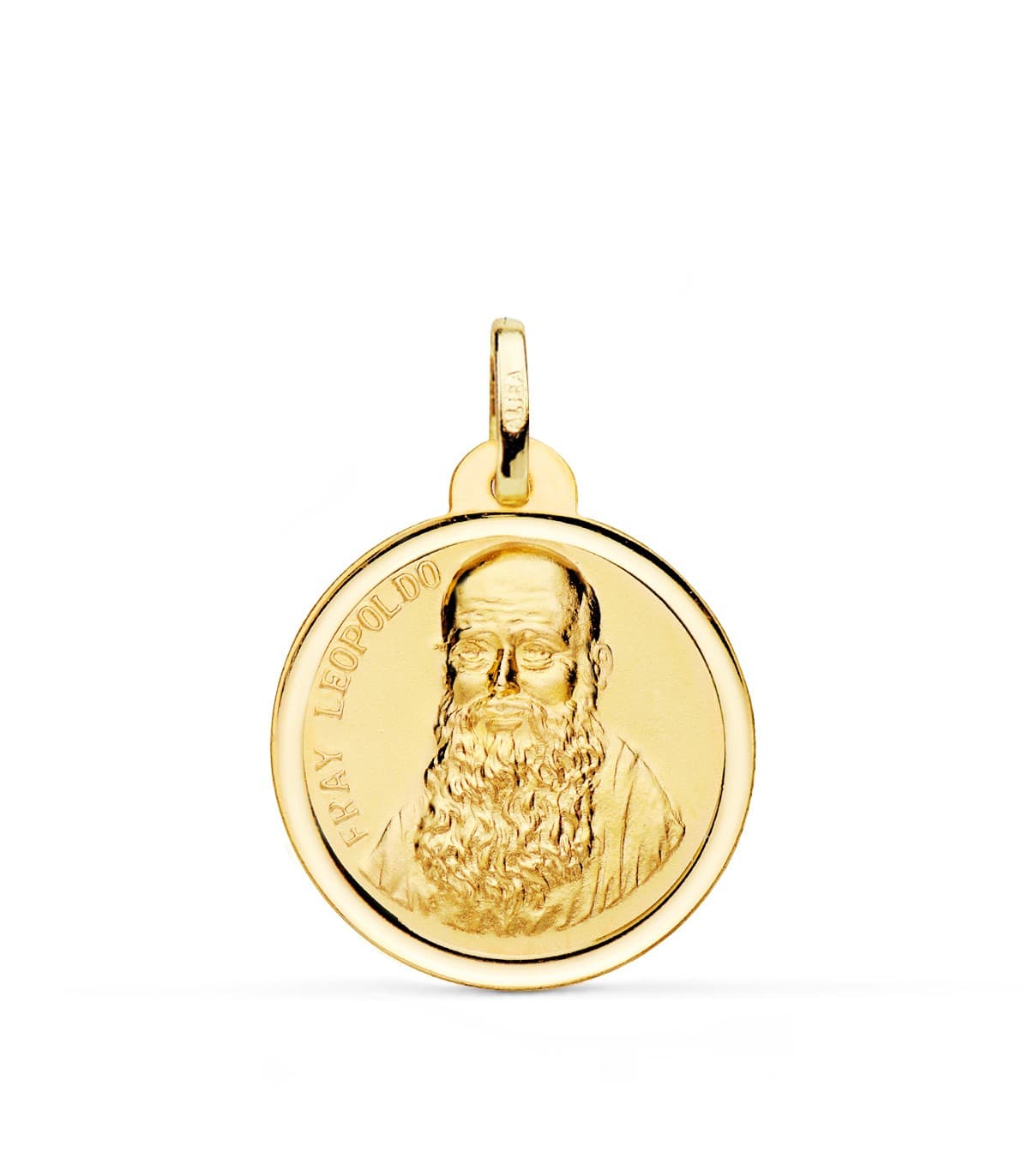 Médaille Frère Leopoldo Or 18K Biseauté 22mm