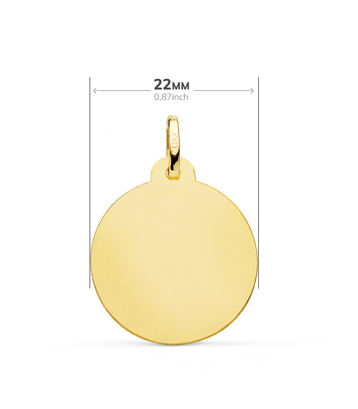 Medalla Fray Leopoldo Oro 18K Bisel 22mm