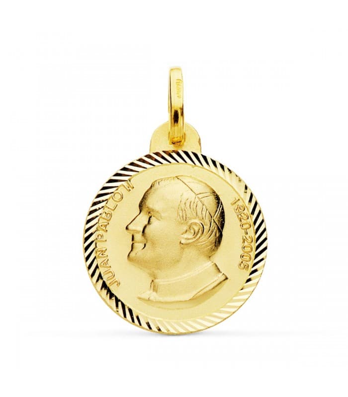 Medalla Juan Pablo II Oro 18k 20mm