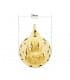 Scapolare Madonna e Cuore di Gesù Oro 18kt 24 mm intagliato