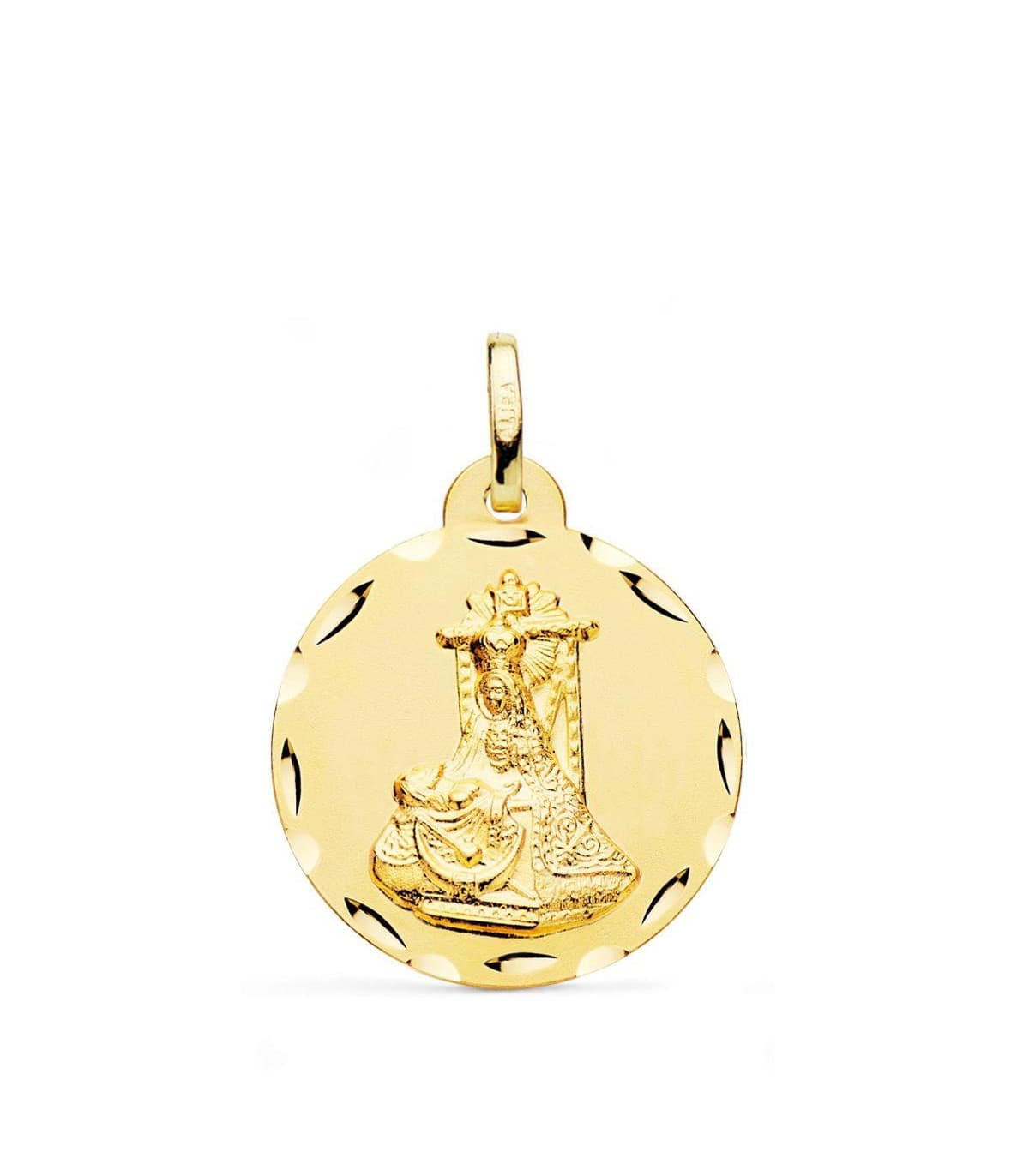Scapulaire V. des Angoisses et Sacré Coeur de Jésus Or 18K 24 mm