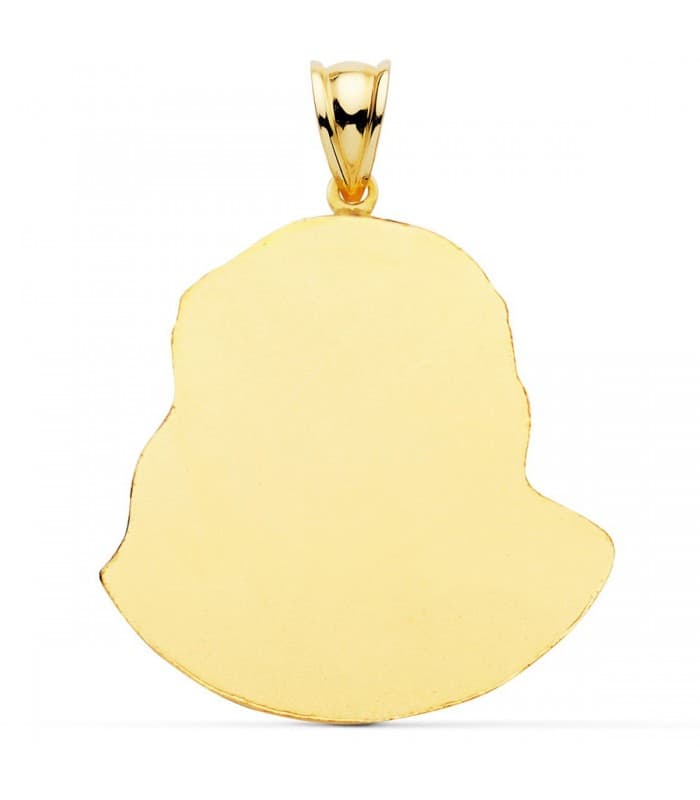 Colgante Rostro de Cristo Oro 18K 30mm - medallas religiosas - medalla de Jesús - Crucifijo