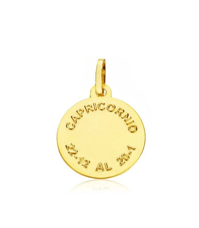 Pendentif Zodiaque Capricorne facetté 18 Carats 16mm