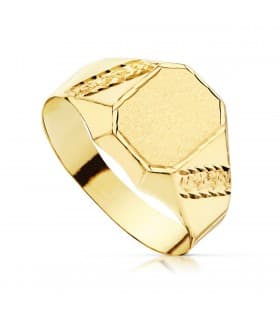 Anello chevalier Lucca Oro giallo 18kt