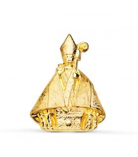 Medalla de San Fermín silueta oro 18ktes