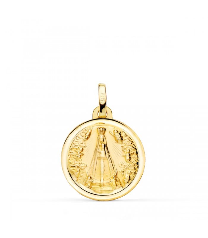 Medaglia Madonna e Angeli Oro 18kt 18mm