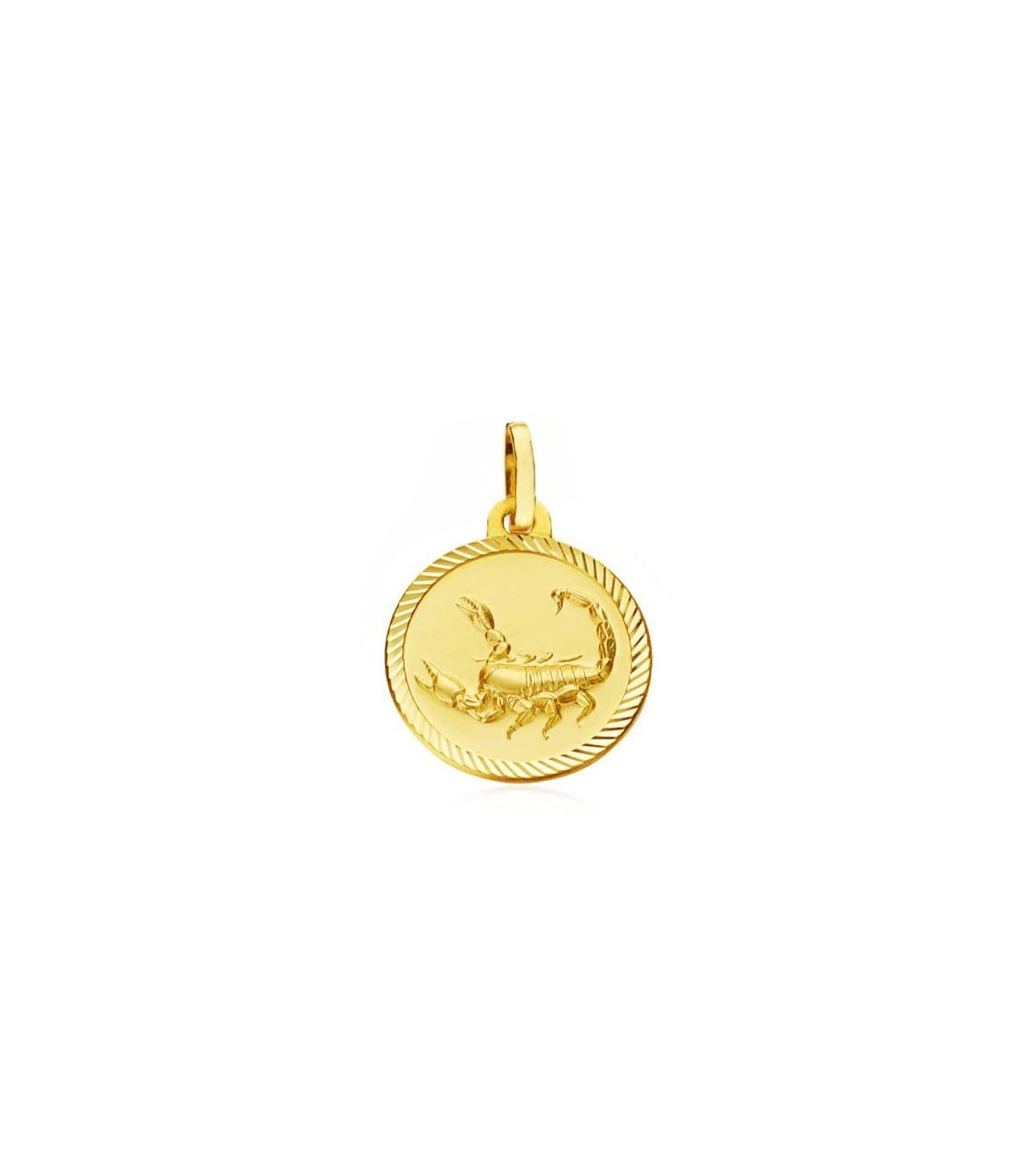 Medalla colgante horóscopo Escorpio Signo del zodiaco oro 18k