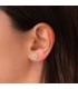 Boucles d'oreilles pour femme or bicolore 18k Arbre de Vie