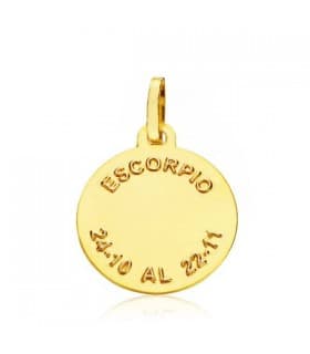 Pendentif Zodiaque Scorpion facetté 18 Carats 16mm