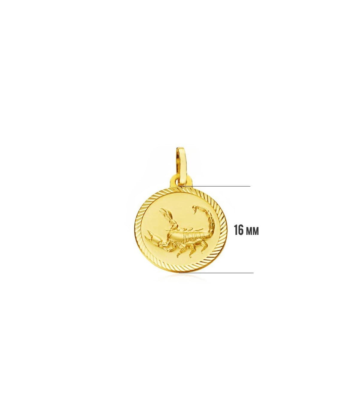 Medalla colgante horóscopo Escorpio Signo del zodiaco oro 18k