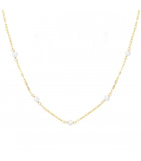 Collier Mini Pearls Or 18K 42 cm
