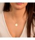 Colgante Maman Je t'aime Oro 9K 16mm