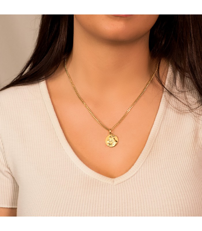 Médaille Divine Tendresse Or 18K 18mm Brillante